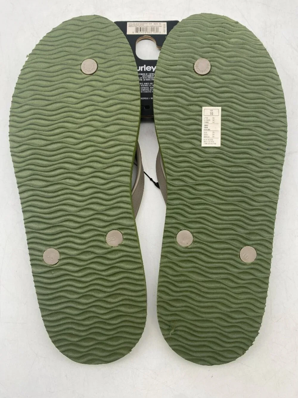 *** SUMMER SALE ***Hurley Logo Flip Flop Sandals Green